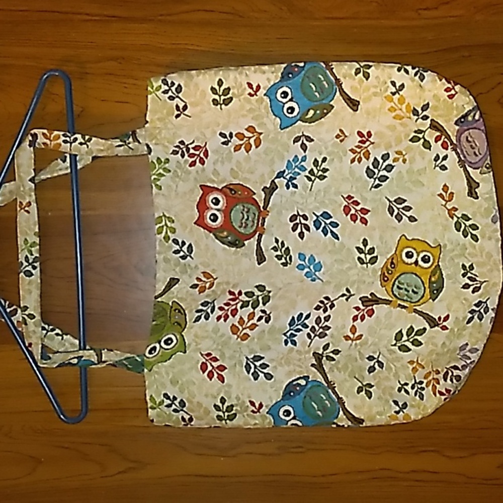 Embroidered Owl Tote/Shoulder Bag